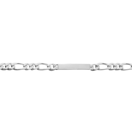 Gourmette mixte edora maille figaro argent 925/1000 – gourmettes