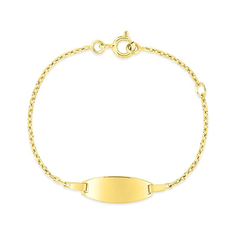 Bracelet bébé gourmette edora or 375/1000 jaune maille forçat edo630001-13 - gourmettes - edora