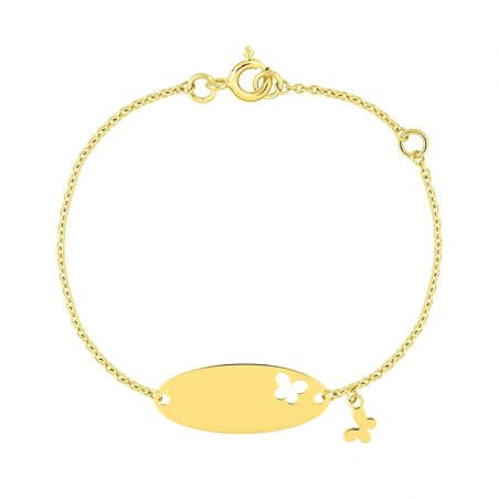 Bracelets or 375 : bracelet femme or 375, bracelet jonc or 375 - gourmettes - edora - 1