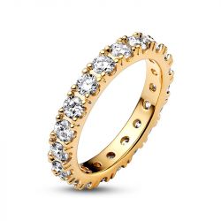 Bague femme taille 50 pandora ÉternitÉ rang scintillant doré 14 carats - plus-de-bagues-femmes - edora - 3