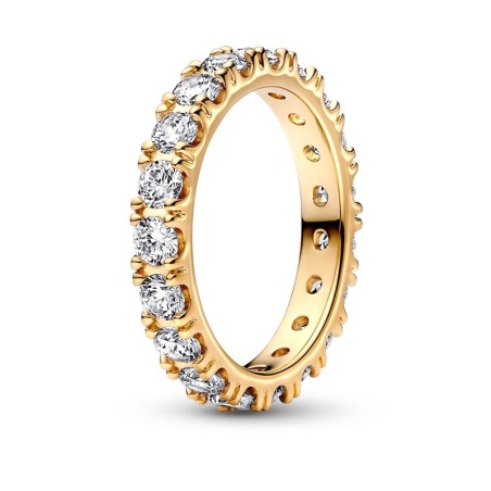 Bague femme taille 58 pandora éternité rang scintillant doré 14 carats – toutes nos bagues femme