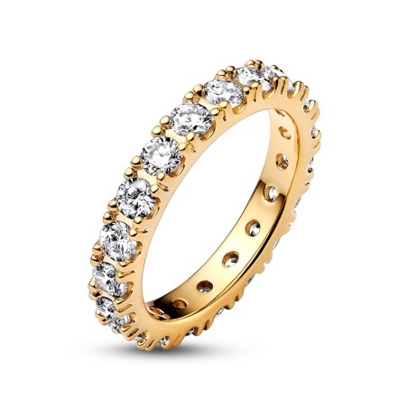 Bague femme taille 58 pandora éternité rang scintillant doré 14 carats – toutes nos bagues femme