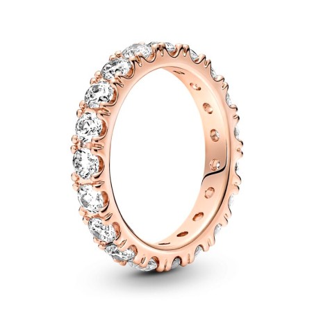 Bague femme pandora éternité rang scintillant doré rose 14 carats 180050c01 – toutes nos bagues femme