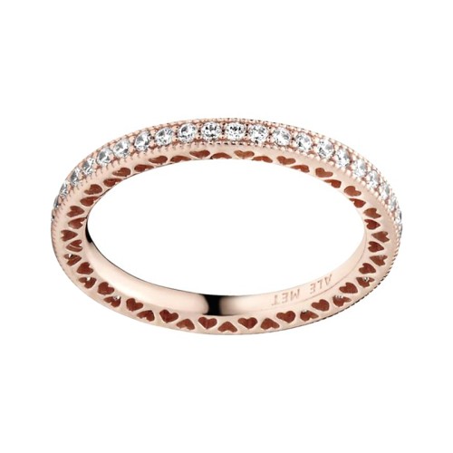 Bague Femme Taille 52 PANDORA SCINTILLEMENT Doré Rose 14 Carats