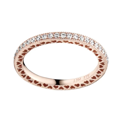 Bague Femme Taille 56 PANDORA SCINTILLEMENT Doré Rose 14 Carats