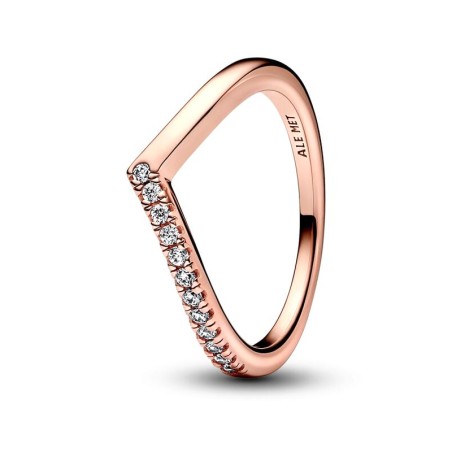 Bague femme taille 52 pandora semi-scintillante vœu timeless doré rose 14 carats – toutes nos bagues femme