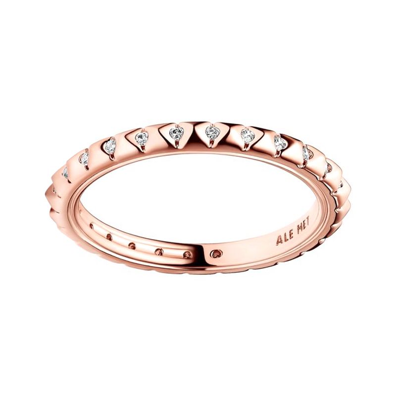 Bague femme taille 54 pandora me pyramides doré rose 14 carats - plus-de-bagues-femmes - edora