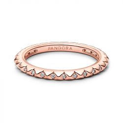Bague femme taille 50 pandora me pyramides doré rose 14 carats - plus-de-bagues-femmes - edora - 2