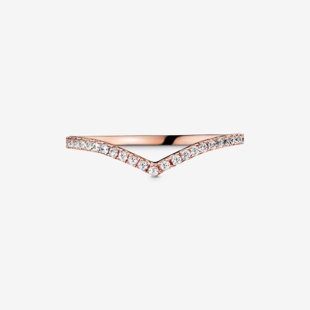 Bague femme taille 48 pandora vœu scintillant doré rose 14 carats – toutes nos bagues femme