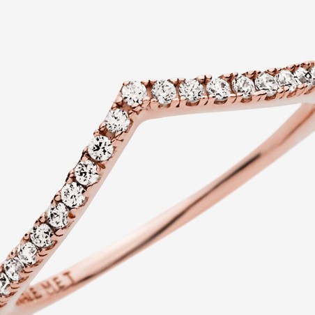 Bague femme taille 54 pandora vœu scintillant doré rose 14 carats – toutes nos bagues femme