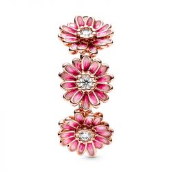 Bague femme taille 50 pandora trio de marguerites rose doré rose 14 carats - plus-de-bagues-femmes - edora - 3