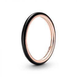 Bague femme taille 52 pandora me rÉsine faÇon Émail noire doré rose 14 carats - plus-de-bagues-femmes - edora - 2