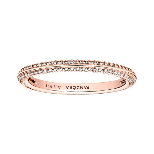Bague Femme Taille 54 PANDORA ME PAVÉE Doré Rose 14 Carats
