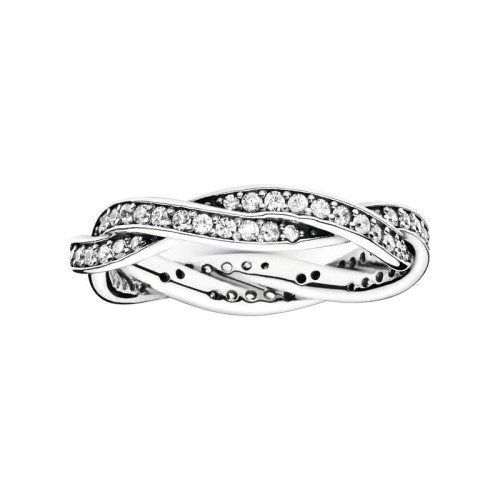 Bague Femme Taille 52 PANDORA TORSADES SCINTILLANTE Argent 925/1000
