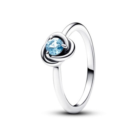 Bague femme taille 50 pandora cercles de l’éternité bleu azur argent 925/1000 – solitaires femme