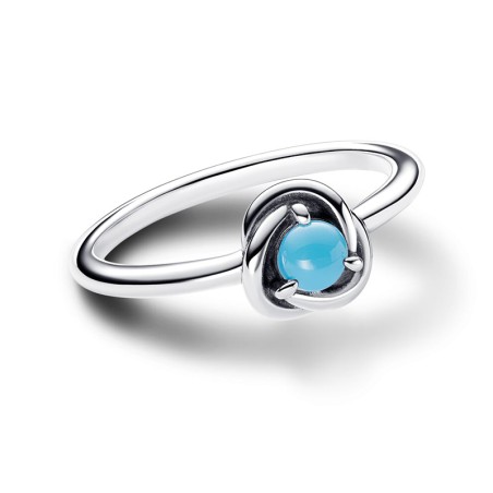 Bague femme taille 52 pandora cercles de l’éternité turquoise argent 925/1000 – solitaires femme