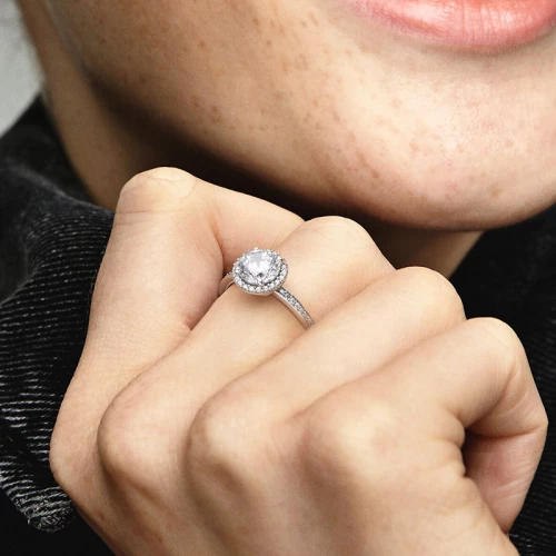 Bague Femme Taille 56 PANDORA HALO SCINTILLANT ROND Argent 925/1000