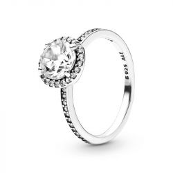 Bague femme taille 54 pandora halo scintillant rond argent 925/1000 - plus-de-bagues-femmes - edora - 2