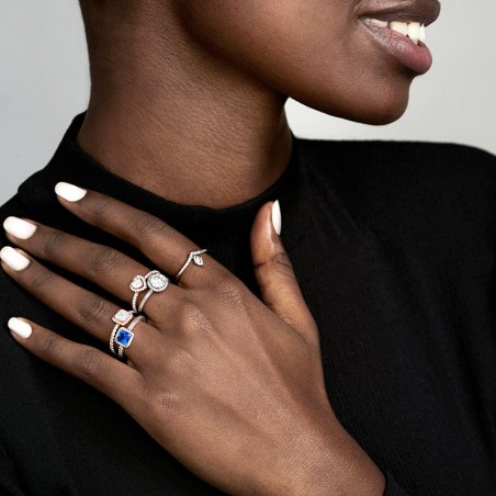 Bague femme taille 56 pandora halo scintillant rond argent 925/1000 – toutes nos bagues femme