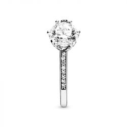 Bague femme taille 50 pandora couronne Étincelante incolore argent 925/1000 - solitaires - edora - 3