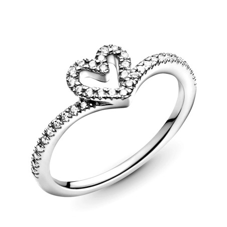 Bague femme taille 52 pandora cœur vœu scintillant argent 925/1000 – toutes nos bagues femme