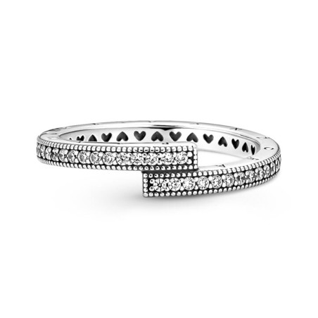 Bague femme taille 52 pandora chevauchante scintillante argent 925/1000 – toutes nos bagues femme