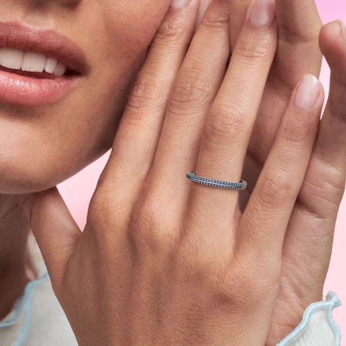 Bague Femme Taille 56 PANDORA ME PAVÉE BLEUE Argent 925/1000