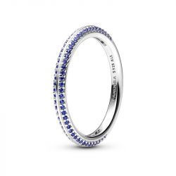 Bague femme taille 56 pandora me pavÉe bleue argent 925/1000 - plus-de-bagues-femmes - edora - 2