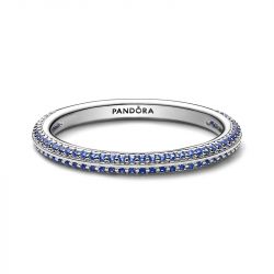 Bague femme taille 50 pandora me pavÉe bleue argent 925/1000 - plus-de-bagues-femmes - edora - 3