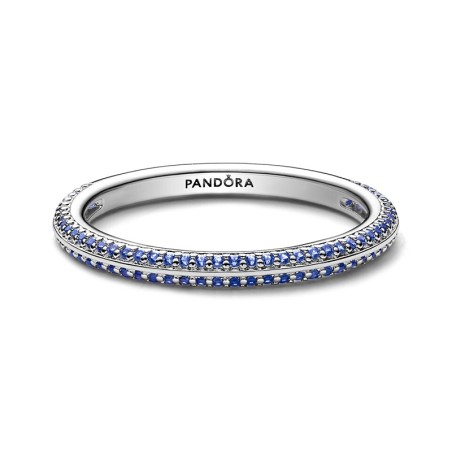 Bague femme taille 50 pandora me pavée bleue argent 925/1000 – toutes nos bagues femme