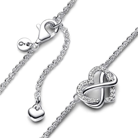 Collier femme pandora cœur infini scintillant argent 925/1000 – tous nos colliers femme
