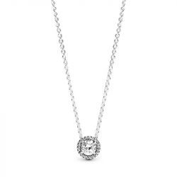 Collier femme pandora halo scintillant rond argent 925/1000 - plus-de-colliers-femmes - edora - 0