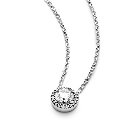 Collier femme pandora halo scintillant rond argent 925/1000 – tous nos colliers femme