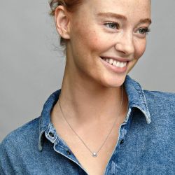 Collier femme pandora halo scintillant rond argent 925/1000 - plus-de-colliers-femmes - edora - 4