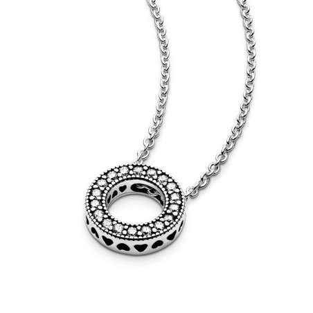 Collier femme pandora cercle pavé signature argent 925/1000 – tous nos colliers femme