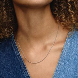 Collier chaîne femme pandora maille gourmette argent 925/1000 - chaines - edora - 1
