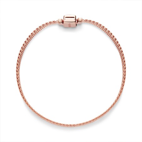 Bracelet femme taille 17cm pandora reflexions maille tissée doré rose 14 carats – tous nos bracelets femme