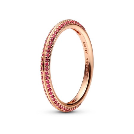Bague femme taille 56 pandora me pavée rouge doré rose 14 carats – toutes nos bagues femme