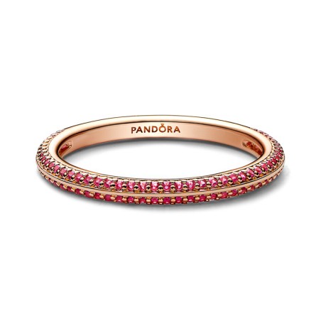 Bague femme taille 50 pandora me pavée rouge doré rose 14 carats – toutes nos bagues femme