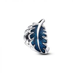 Charm femme pandora plume courbe bleue argent 925/1000 - charms - edora - 0