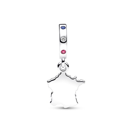 Charm femme pandora pendant carte de france c’est la vie argent 925/1000 – charms