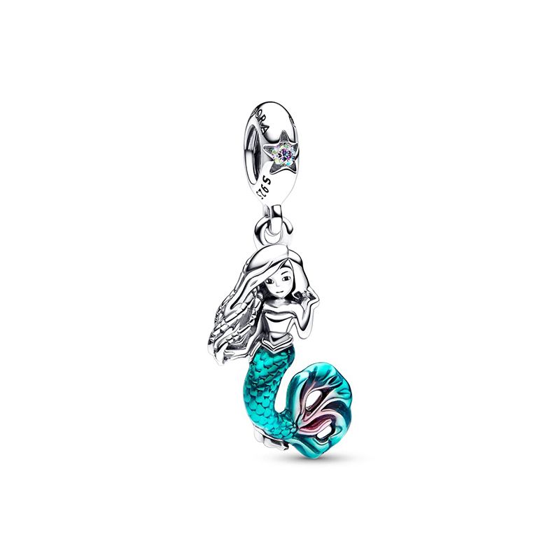 Charm femme pandora disney pendant ariel la petite sirÈne argent 925/1000 - charms - edora