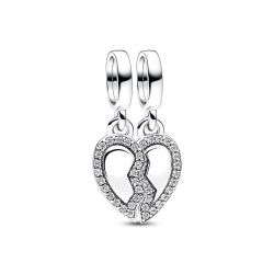 Charm femme pandora pendant cŒur de l'amitiÉ sÉparable argent 925/1000 - charms - edora - 0