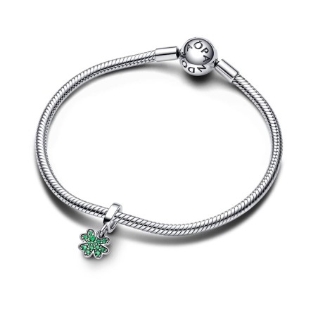 Charm femme pandora pendant trèfle à quatre feuilles argent 925/1000 – charms