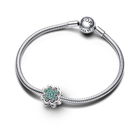 Charm femme pandora trèfle à quatre feuilles séparable argent 925/1000 – charms