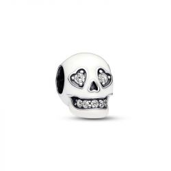 Charm femme pandora luminescent tÊte de mort scintillante argent 925/1000 - charms - edora - 0