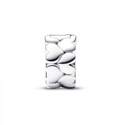 Charm femme pandora clip motif cŒur argent 925/1000 - charms - edora - 2