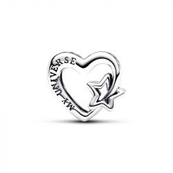 Charm femme pandora ajourÉ famille cŒur et Étoile argent 925/1000 - charms - edora - 2
