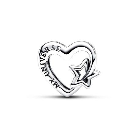 Charm femme pandora ajouré famille cœur et étoile argent 925/1000 – charms