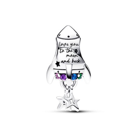 Charm femme pandora fusée spatiale argent 925/1000 – charms